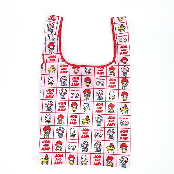 内藤ルネ エコバッグ  L JONANDAMY 折りたたみバッグ 買い物袋 マルシェバッグ