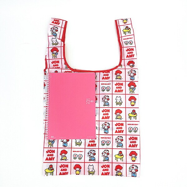 内藤ルネ エコバッグ  L JONANDAMY 折りたたみバッグ 買い物袋 マルシェバッグ