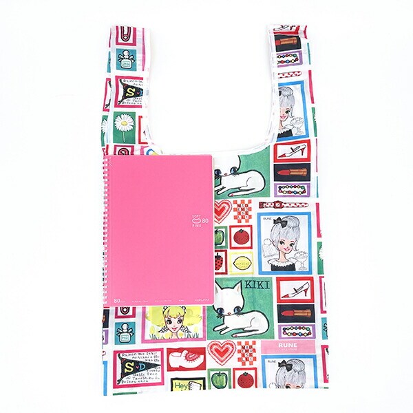 内藤ルネ エコバッグ L CIAO 折りたたみバッグ 買い物袋 マルシェバッグ