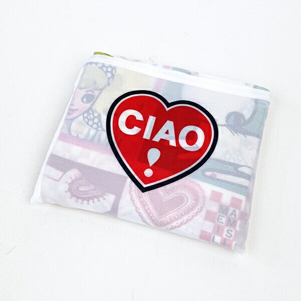 内藤ルネ エコバッグ L CIAO 折りたたみバッグ 買い物袋 マルシェバッグ