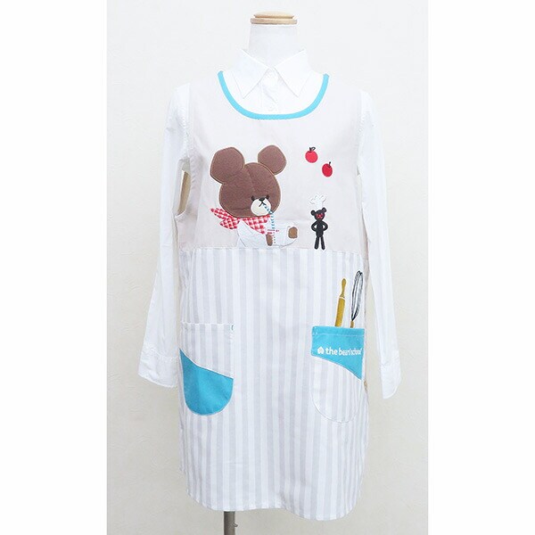 くまの学校 クッキンジャッキータブリエ エプロン 割烹着 キッチン ランチ