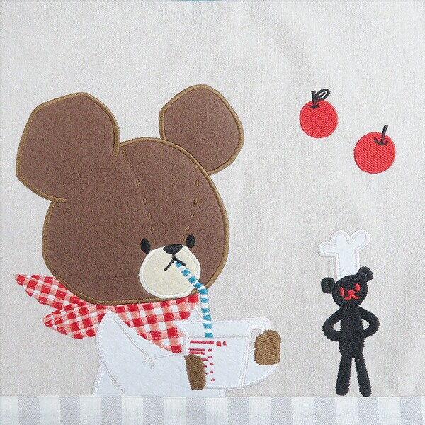 くまの学校 クッキンジャッキータブリエ エプロン 割烹着 キッチン ランチ