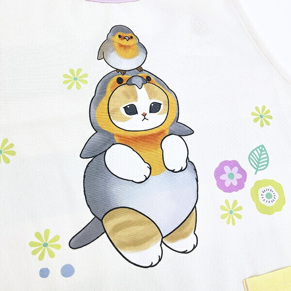 モフサンド (コトリにゃんとことり) チェック切替エプロン キッチン アパレル mofusand