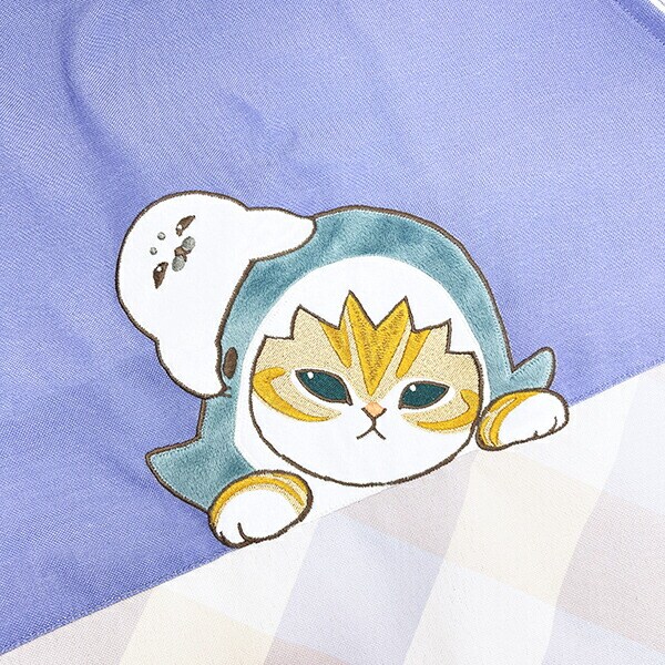 モフサンド (サメにゃんとあざらし) チェック切替エプロン キッチン アパレル mofusand