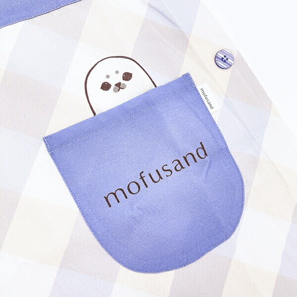 モフサンド (サメにゃんとあざらし) チェック切替エプロン キッチン アパレル mofusand