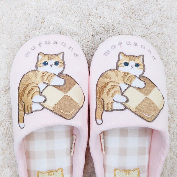 モフサンド にゃんこクッキー ルームシューズ 室内履き スリッパ