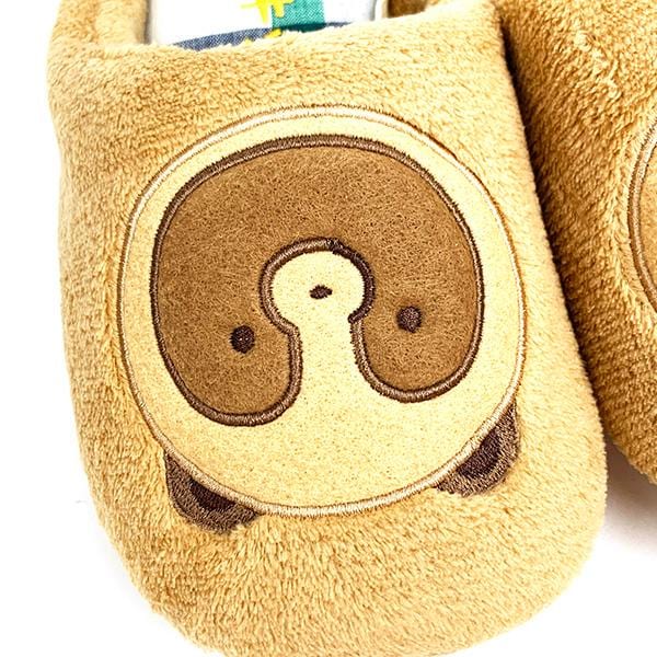 タヌキとキツネ タヌキ ルームシューズ スリッパ ブラウン