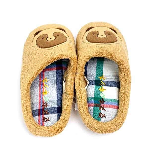 タヌキとキツネ タヌキ ルームシューズ スリッパ ブラウン