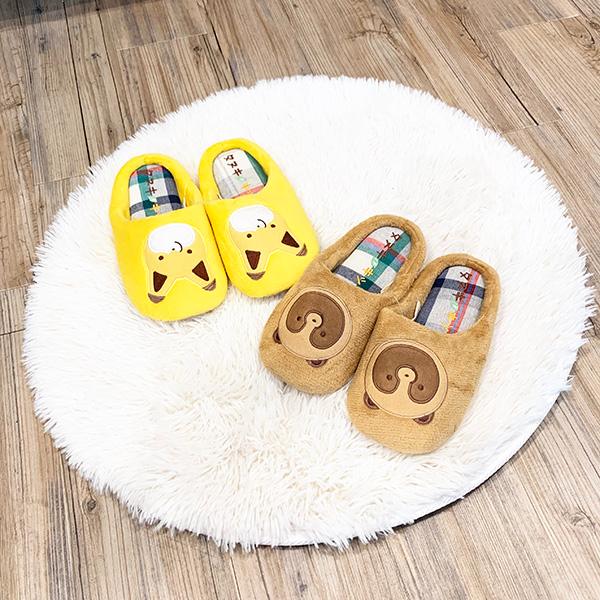 タヌキとキツネ タヌキ ルームシューズ スリッパ ブラウン
