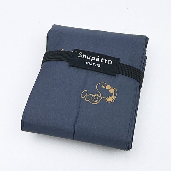 スヌーピー ドロップ SHUPATTO BAG ブラック エコバッグ SNOOPY