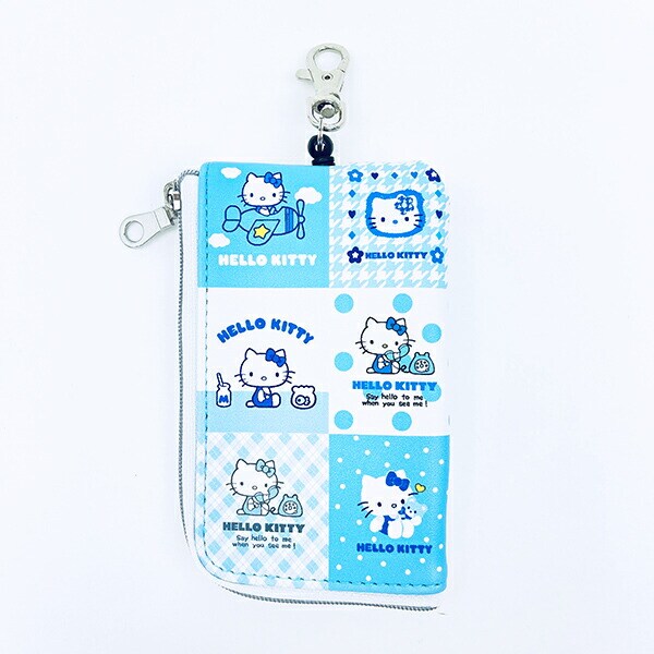 サンリオ ハローキティ 総柄 キーパスポーチ パスケース Sanrio