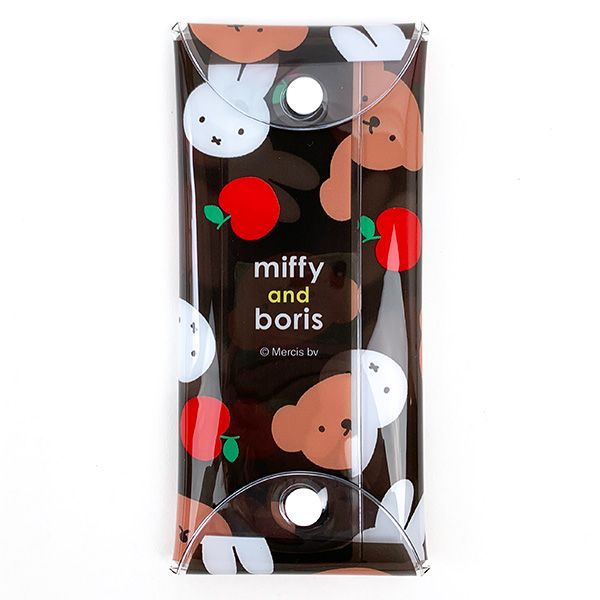 ミッフィー miffy クリアマルチケース miffyandboris ミッフィー&ボリス  ブラウン