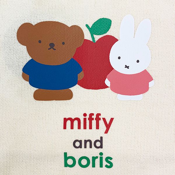 ミッフィー ｍiffy エコバッグ　miffy&Boris  ホワイト
