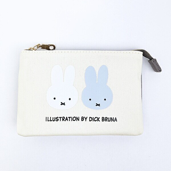 ミッフィー miffy 3ポケットポーチ グレー ベーシックシリーズ