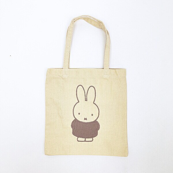 ミッフィー miffy 刺繍ミニトートバッグ ベージュ