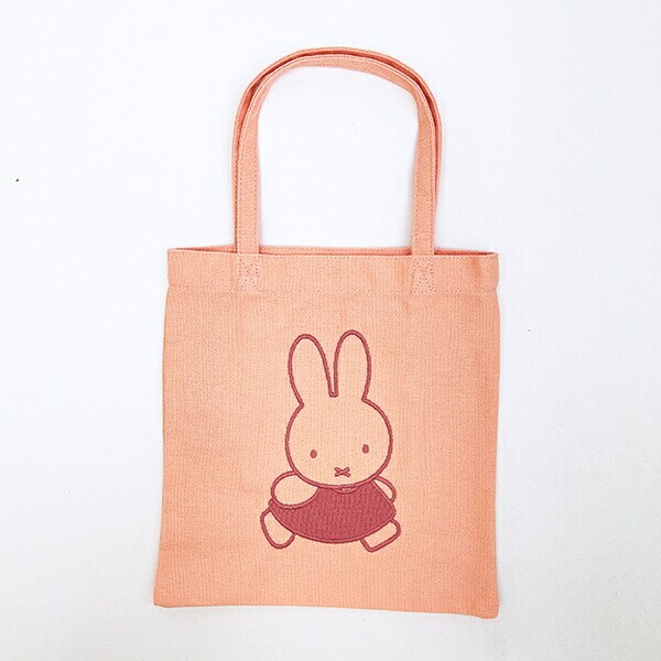 ミッフィー miffy 刺繍ミニトートバッグ ピンク