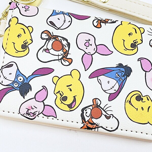 ディズニー クマのプーさん 2つ折りパスケース ファニーフェイスフレンズ 定期入れ Disney