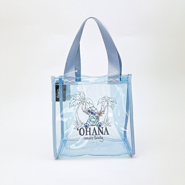 ディズニー スティッチ&スクランプ 水彩 PVCクリアトートバッグ(S) Disney