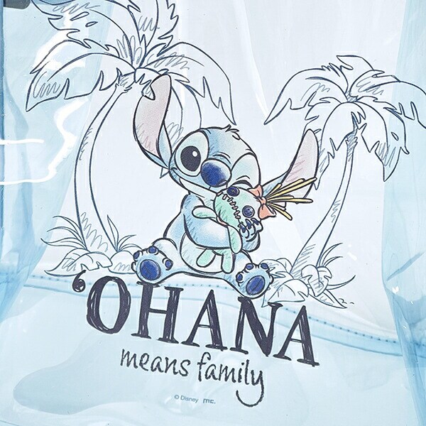 ディズニー スティッチ＆スクランプ 水彩 PVCクリアトートバッグ(S) Disney