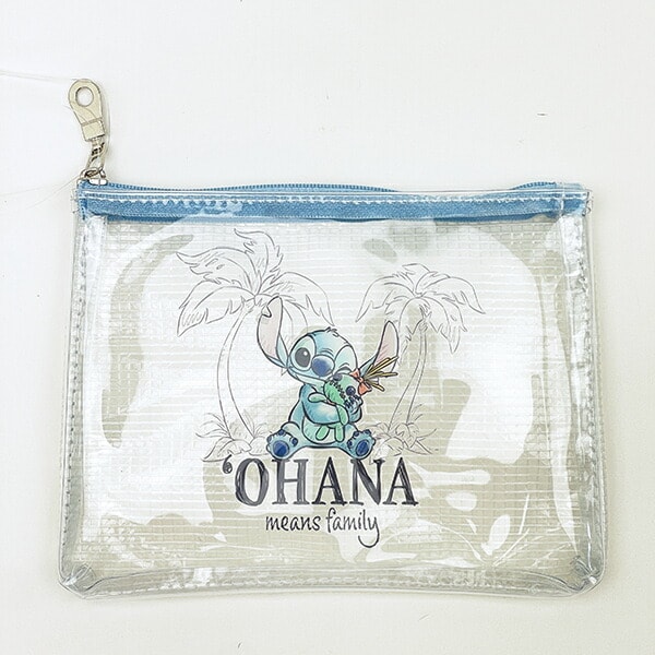 ディズニー スティッチ&スクランプ 水彩 PVCクリアポーチ Disney