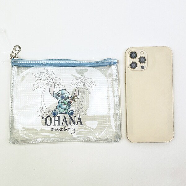 ディズニー スティッチ＆スクランプ 水彩 PVCクリアポーチ Disney