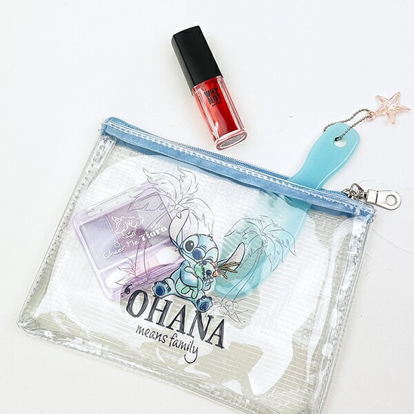 ディズニー スティッチ＆スクランプ 水彩 PVCクリアポーチ Disney