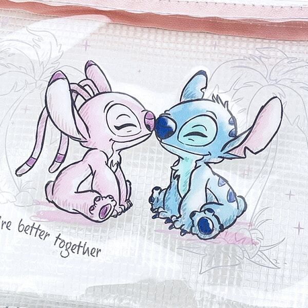 ディズニー スティッチ＆エンジェル 水彩 PVCクリアポーチ Disney