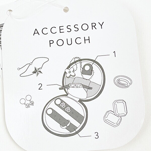 モフサンド mofusand レース×刺繍 アクセサリーポーチ ピンク