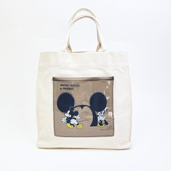 ディズニー ミッキー&ミニー トートバッグ ブラック CATCH ME シリーズ Disney