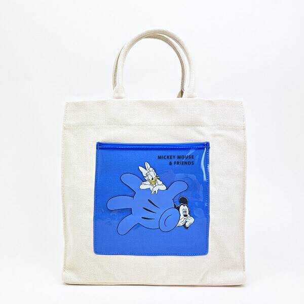 ディズニー ミッキー&デイジー トートバッグ ブルー CATCH ME シリーズ Disney