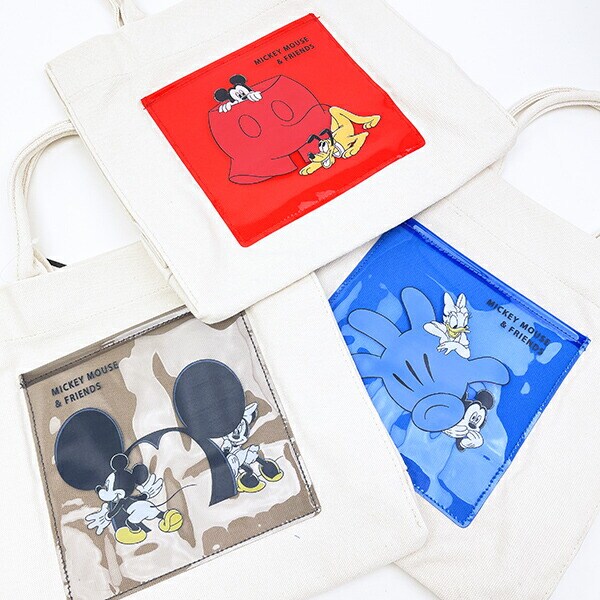 ディズニー ミッキー&デイジー トートバッグ ブルー CATCH ME シリーズ Disney