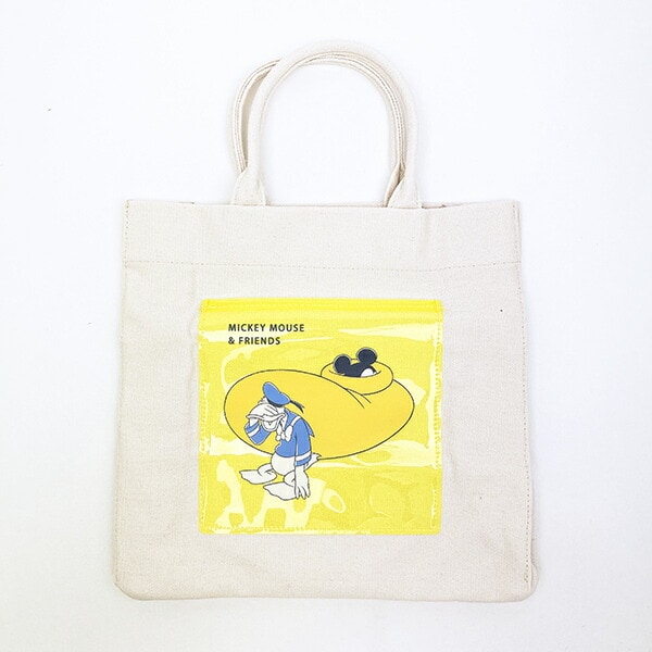 ディズニー ミッキー＆ドナルド トートバッグ イエロー Disney