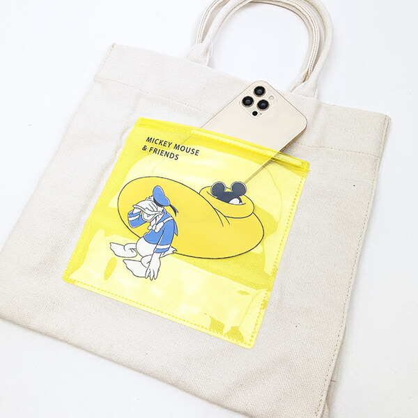 ディズニー ミッキー＆ドナルド トートバッグ イエロー Disney