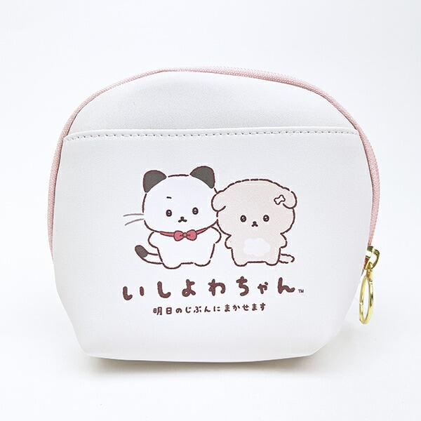 いしよわちゃん シェル型ポーチ フェイス ちらし ピンク