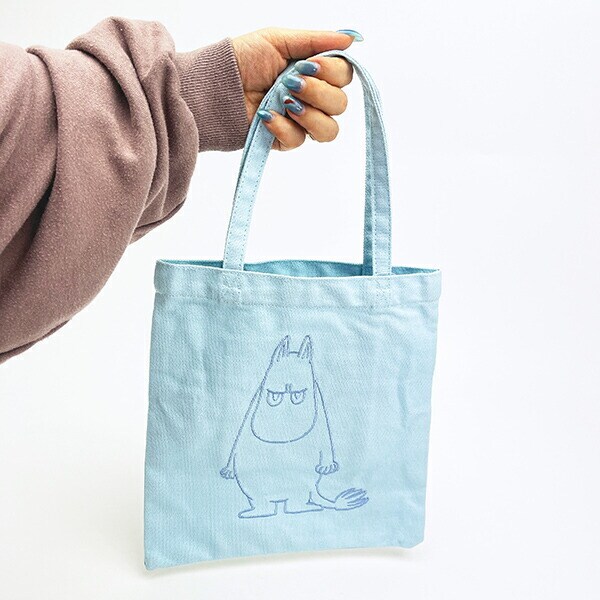 ムーミン 刺繍ミニトート バッグ ブルー MOOMIN