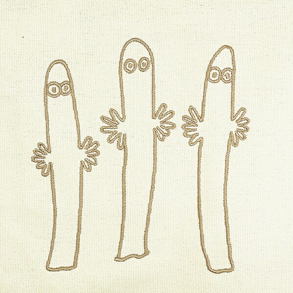 ムーミン ニョロニョロ 刺繍ミニトート バッグ ベージュ MOOMIN