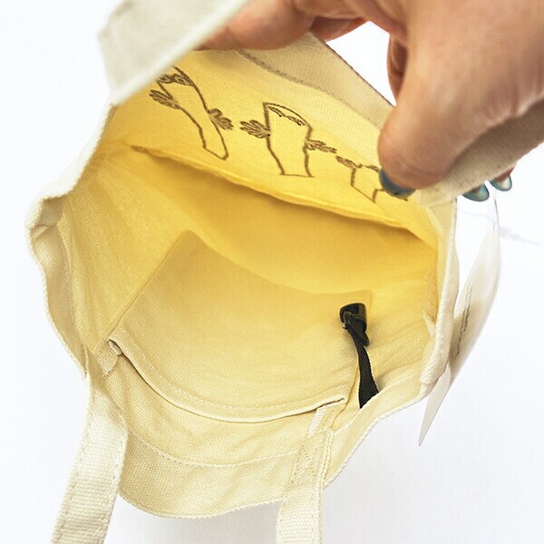 ムーミン ニョロニョロ 刺繍ミニトート バッグ ベージュ MOOMIN