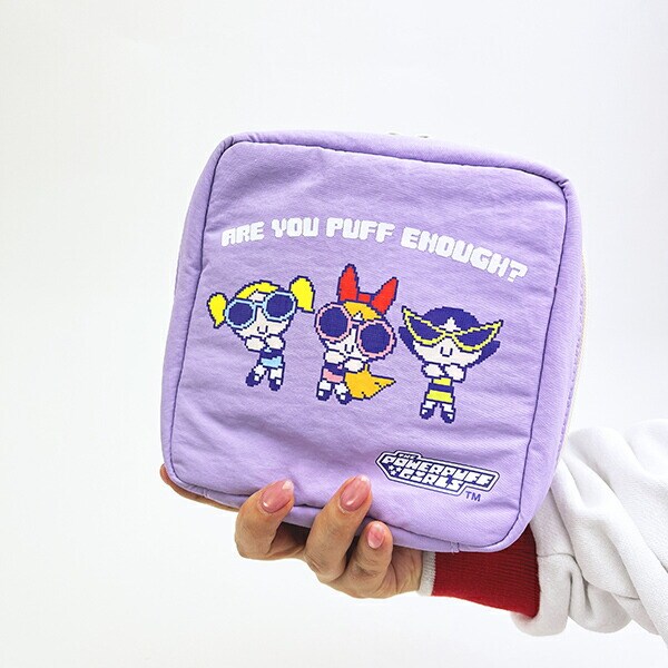パワーパフガールズ ピクセルアート たっぷりトラベルポーチ パワパフ