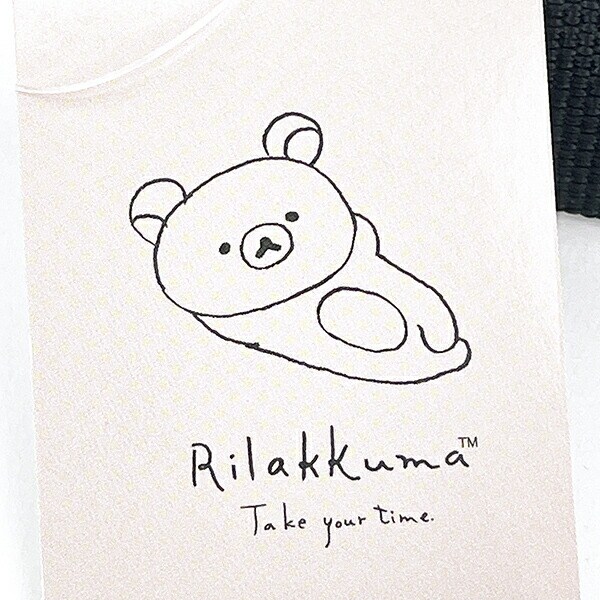 リラックマ 3ポケットポーチ3 RE-PET チャコールグレイ Drawing ポーチ 小物入れ 化粧品入れ