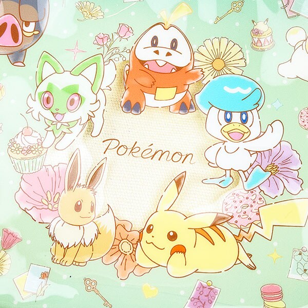 ポケットモンスター フラットポーチ チラシ フラワー ポケモン グリーン