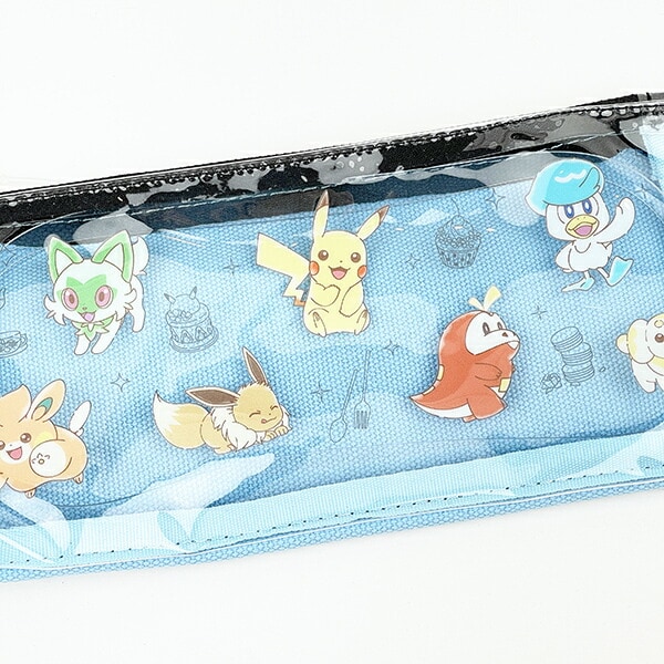 ポケットモンスター スリムポーチ ブルー フラワー ポケモン ペンポーチ 筆箱