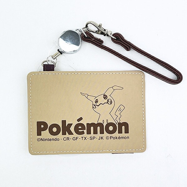 ポケットモンスター ミミッキュ カラーロゴ リール付きパスケース ブラウン ポケモン