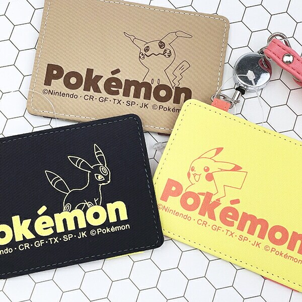 ポケットモンスター ミミッキュ カラーロゴ リール付きパスケース ブラウン ポケモン