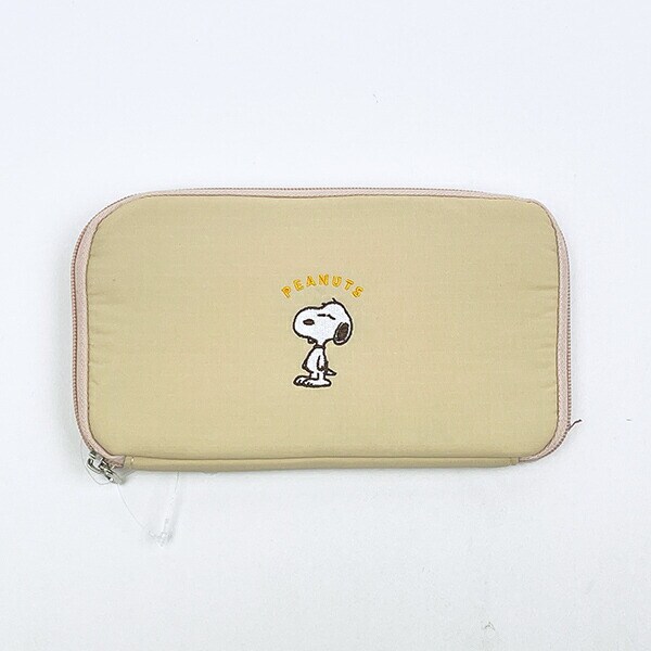 スヌーピー パスポートケース ベージュ トラベル SNOOPY