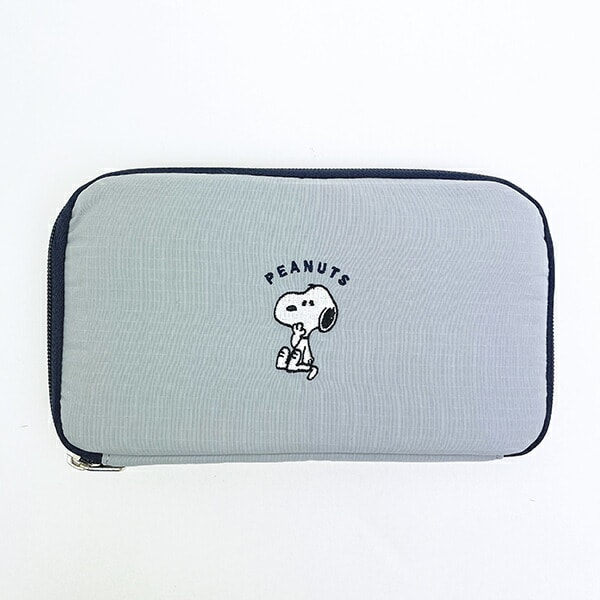 スヌーピー パスポートケース グレー トラベル SNOOPY