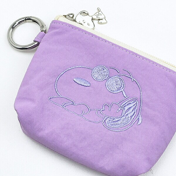 スヌーピー ジョークール カラーミニポーチ パープル SNOOPY