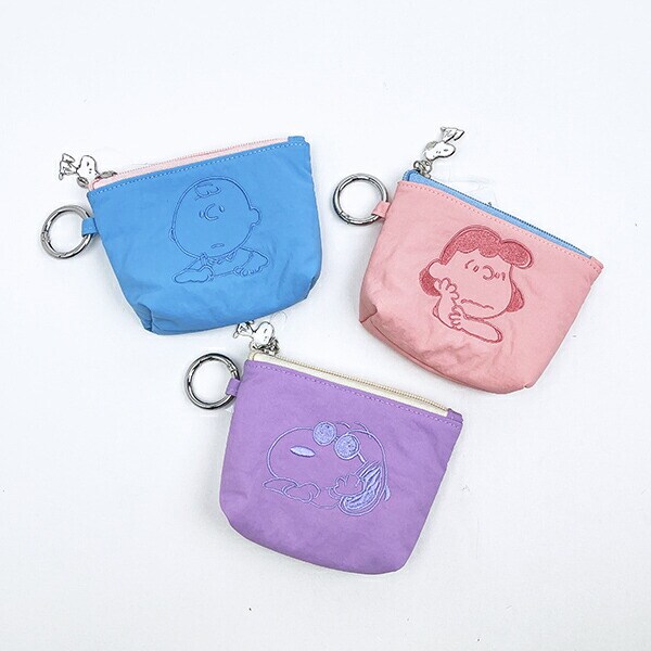 スヌーピー ジョークール カラーミニポーチ パープル SNOOPY