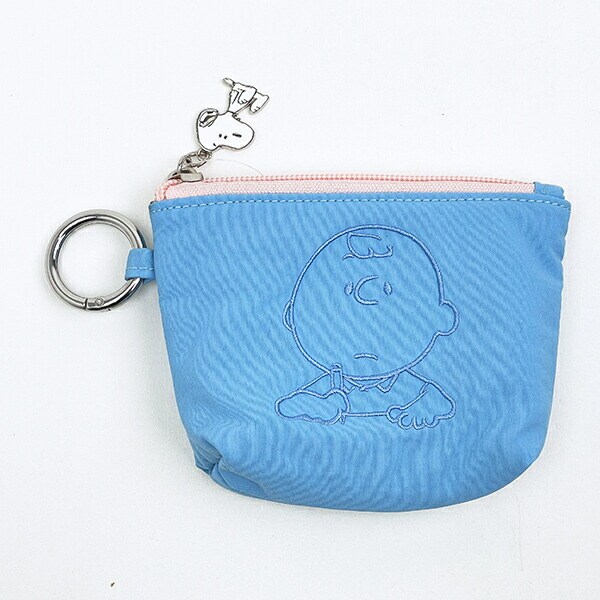 スヌーピー チャーリーブラウン カラーミニポーチ ライトブルー SNOOPY
