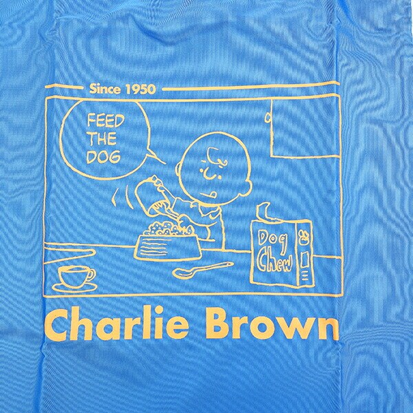スヌーピー チャーリーブラウン ロゴカラートートバッグ ブルー SNOOPY