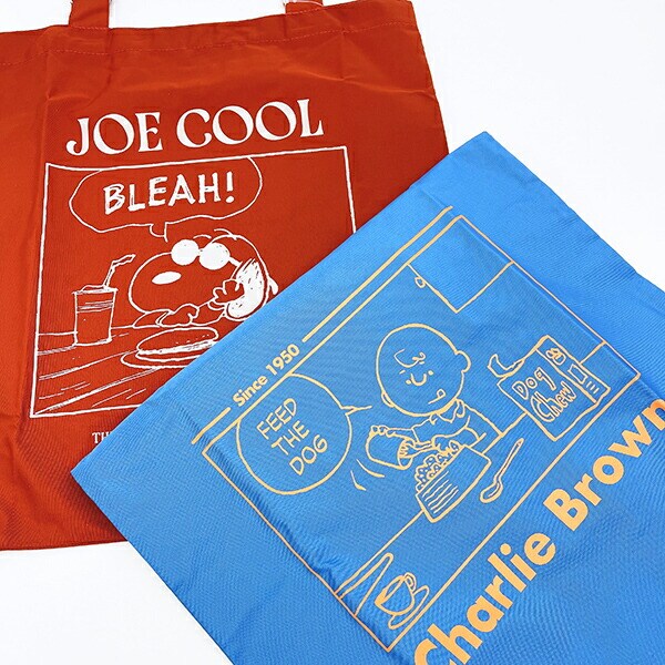 スヌーピー ジョー・クール ロゴカラートートバッグ ブラウン SNOOPY